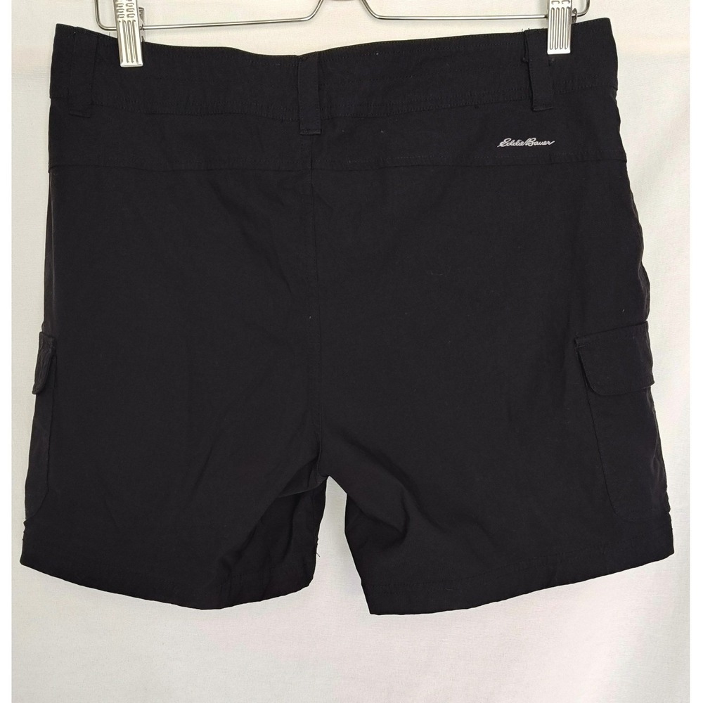 Eddie Bauer Summer Trail Shorts Black Cargo Hiking Stretch C1351320 size 10 - Picture 2 of 8